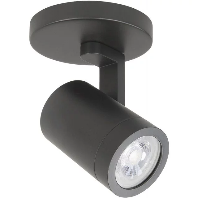 Opbouwspot Halo 1-lichts zwart rond