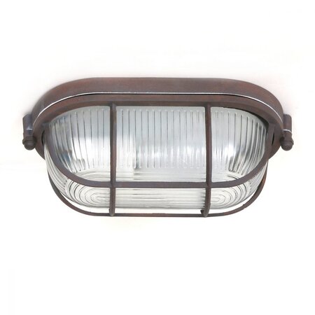 Mexlite Industriële plafondlamp Lisanne 1-lichts bruin
