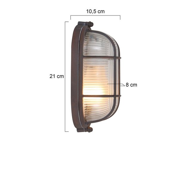 Mexlite Industriële - Plafondlamp - 1 lichts - Bruin - Lisanne