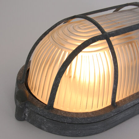 Mexlite Industriële plafondlamp Lisanne 1-lichts grijs