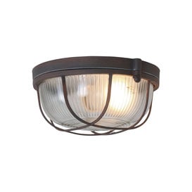 Plafondlamp Lisanne 1-lichts rond bruin