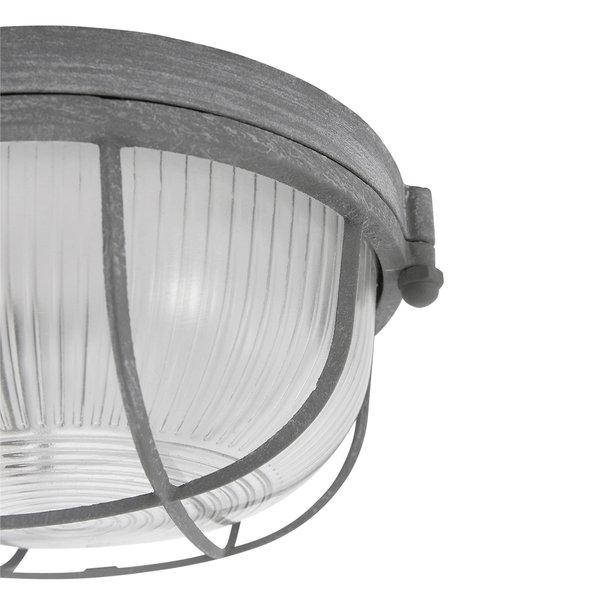 Mexlite Industriële - Plafondlamp - 1 lichts - Grijs - Rond - Lisanne