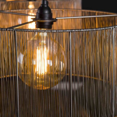 BelaLuz Industrieel hanglamp Albo 2-lichts zwart nikkel