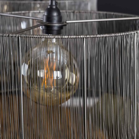 BelaLuz Industrieel hanglamp Albo 2-lichts zwart nikkel
