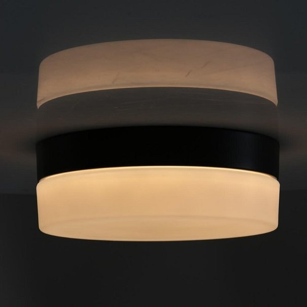 Mexlite Modern - Plafondlamp - Rond - Zwart - 30 cm - Ikaro