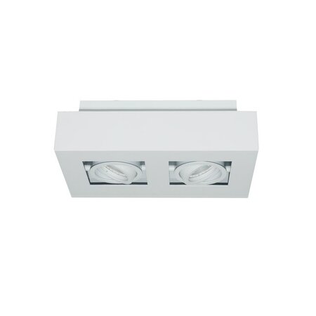 Artdelight Moderne opbouwspot Bosco 2-lichts wit