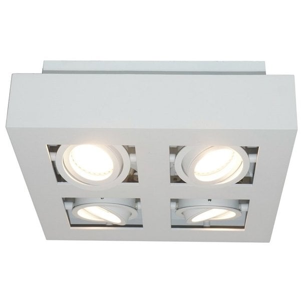 Artdelight Moderne - Opbouwspot - 4 lichts - Wit - Bosco