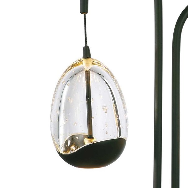 Highlight Design - Tafellamp - 2 lichts - Dimmer - Zwart - Clear Egg