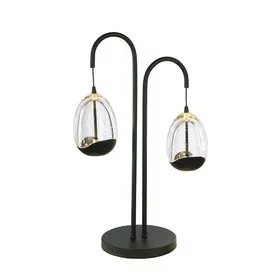 Tafellamp Clear Egg zwart 2-lichts met dimmer