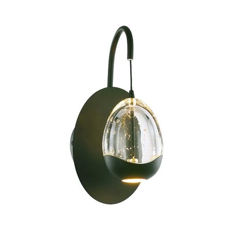 Highlight Modern wandlamp Clear Egg 1-lichts zwart wit