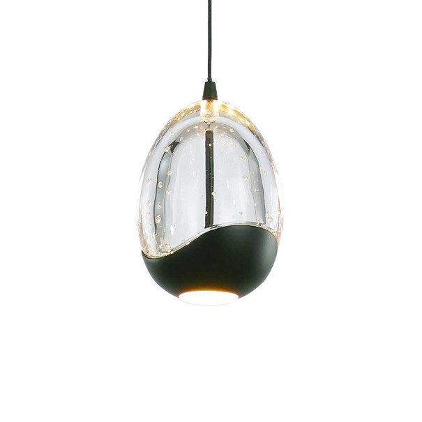 Highlight Modern - Hanglamp  - zwart - 1-lichts - Clear Egg