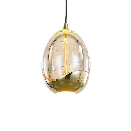 Highlight Modern hanglamp Golden Egg 1-lichts zwart goud