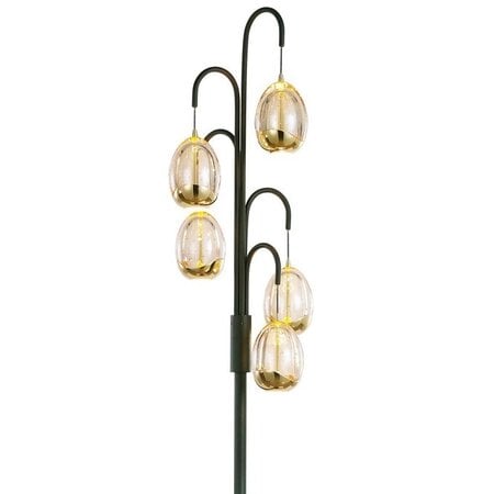Highlight Design vloerlamp Golden Egg 5-lichts zwart goud met dimmer