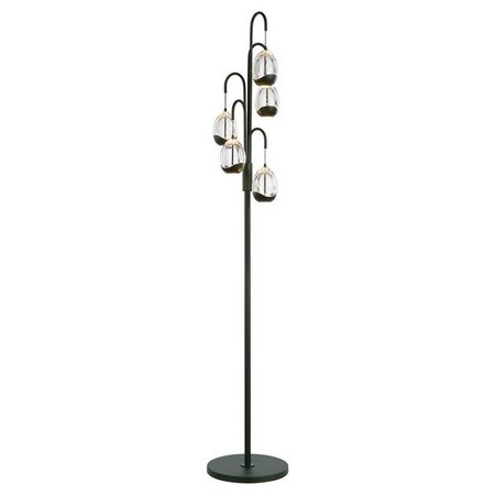 Highlight Design vloerlamp Clear Egg 5-lichts zwart wit met dimmer