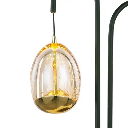 Highlight Design tafellamp Golden Egg 2-lichts zwart goud met dimmer
