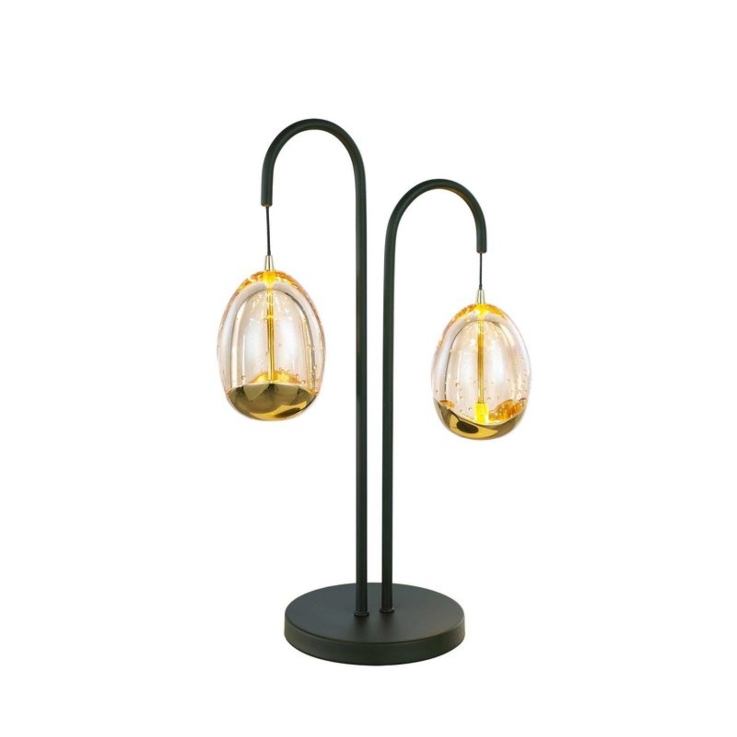 Zeug klant pk Design - Tafellamp - 2 lichts - Dimmer - Zwart - Golden Egg