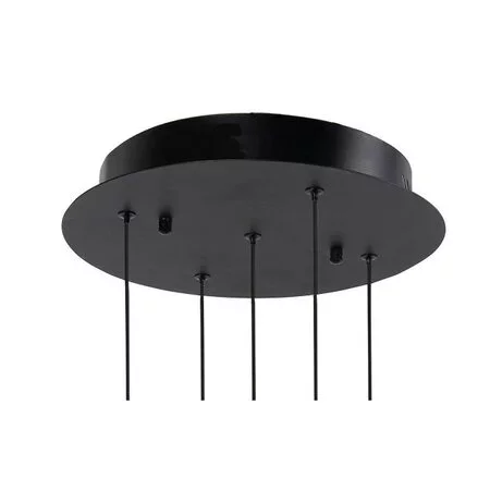 Highlight Design hanglamp Clear Egg 5-lichts getrapt zwart