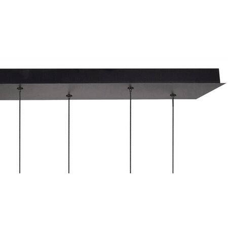 Highlight Moderne hanglamp Clear Egg 8 lichts zwart wit