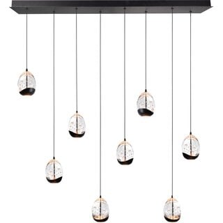 Hanglamp Clear Egg 8-lichts zwart