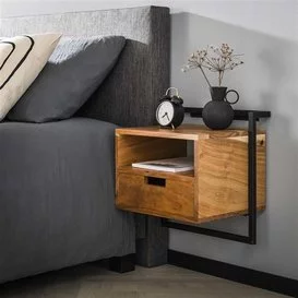 Nachtkastje Bono acacia hout 1 lade