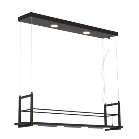 Anne Lighting Industrieel Moderne hanglamp Tør 6-lichts zwart