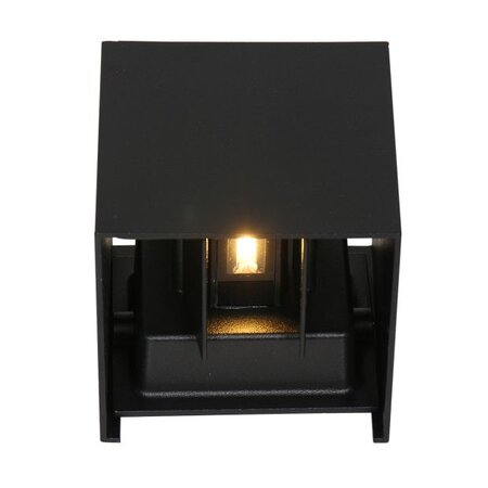 Steinhauer Modern wandlamp Muro 2-lichts vierkant zwart
