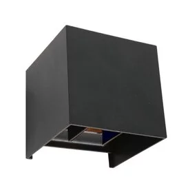 Wandlamp Muro 2-lichts zwart vierkant