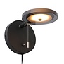 Modern - Wandlamp - 1 lichts - Zwart -  Smoke - Turound