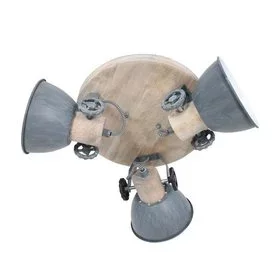 Opbouwspots Gearwood 3-lichts grijs