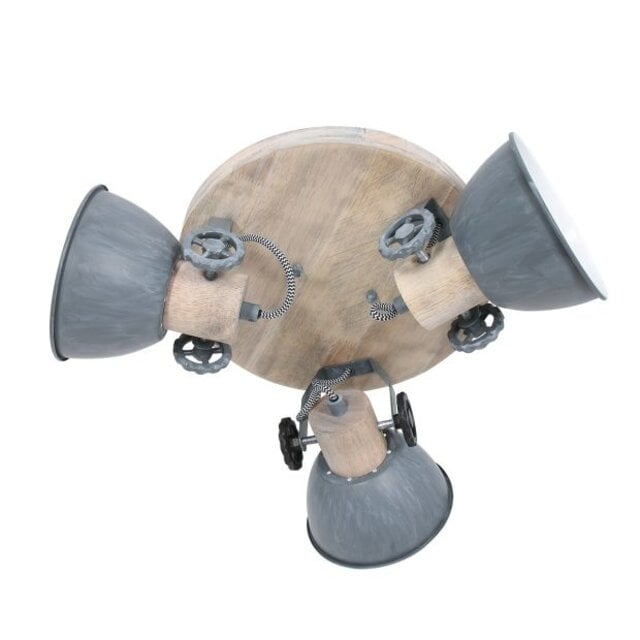Opbouwspots Gearwood 3-lichts grijs