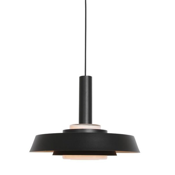 Anne Lighting Moderne - Hanglamp - 1 Lichts - Zwart - Goud - Flinter