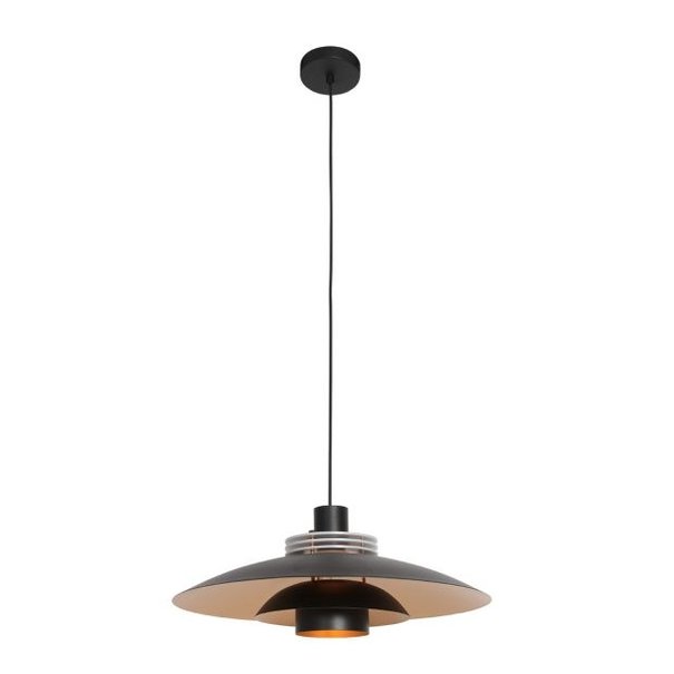 Anne Lighting Moderne - Hanglamp - 1 Lichts - Zwart - Goud - Globe - Flinter