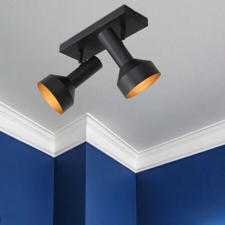 Anne Lighting Moderne opbouwspot Bundle 2-lichts zwart goud