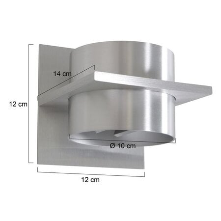 Steinhauer Moderne wandlamp Muro 1-lichts rond staal