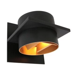 Wandlamp Muro 1-lichts zwart rond