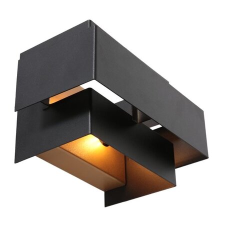 Steinhauer Moderne wandlamp Muro 2-lichts zwart goud