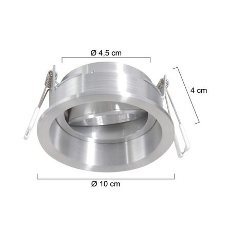 Steinhauer Modern Inbouwspot Pélite 1-lichts 10 cm staal