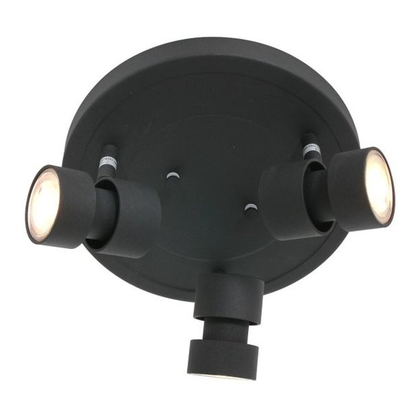 Steinhauer Moderne - Plafondlamp - 3 Lichts - Zwart - Natasja
