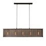 Industrieel - Hanglamp - 5 Lichts - Zwart - Goud - Avola