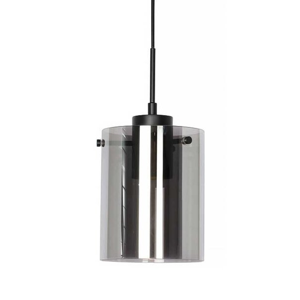 Freelight Moderne - Hanglamp - 4 Lichts - Zwart - Smoke glas - Interno