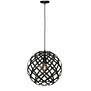 Moderne - Hanglamp - 1 Lichts - 30 cm - Zwart - Emma