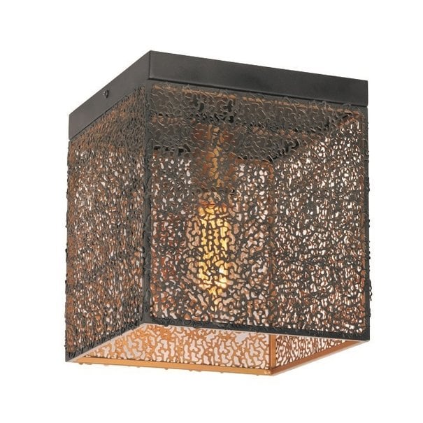 Freelight Industriële - Plafondlamp - Zwart - Goud - 22 cm - Avola
