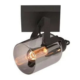 Opbouwspot Fumoso zwart met smoke glas