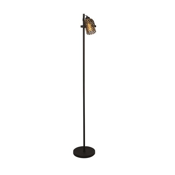 Freelight Industrieel - Vloerlamp - Zwart - Goud - Aureo