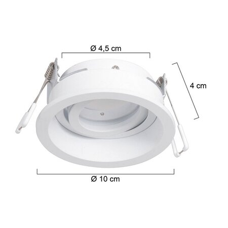 Steinhauer Modern Inbouwspot Pélite 1-lichts 10 cm wit