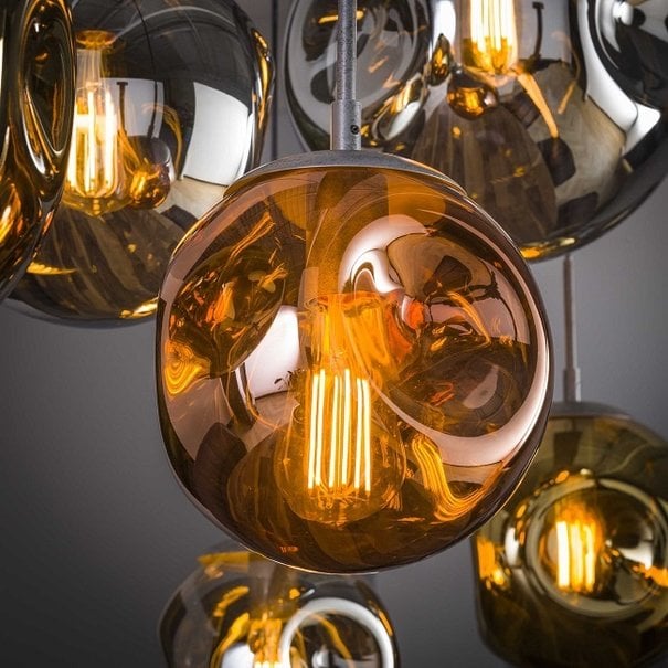BelaLuz Design - Modern - 7 Lichts - Hanglamp - Gekleurde Glazen - Mira