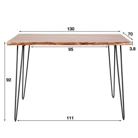 BelaLuz Landelijke Bartafel Brando 130 cm acaciahout