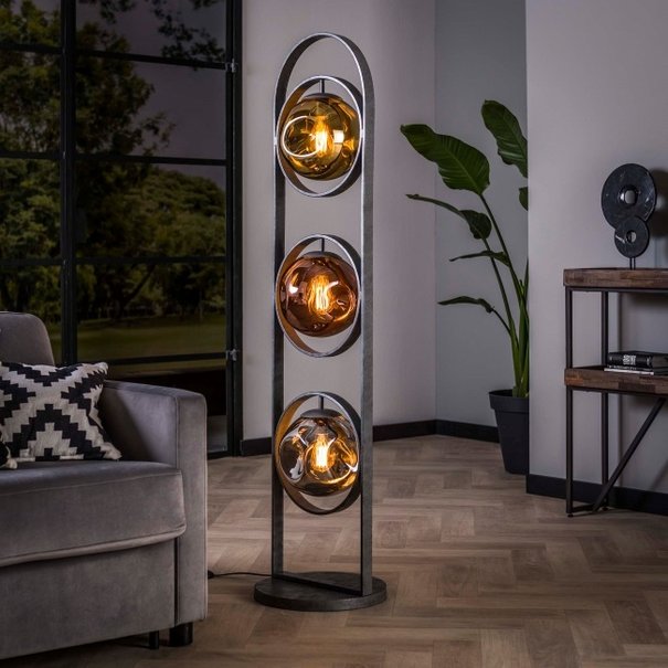 BelaLuz Design - Modern - 3 Lichts - Vloerlamp - Gekleurde Glazen - Mira
