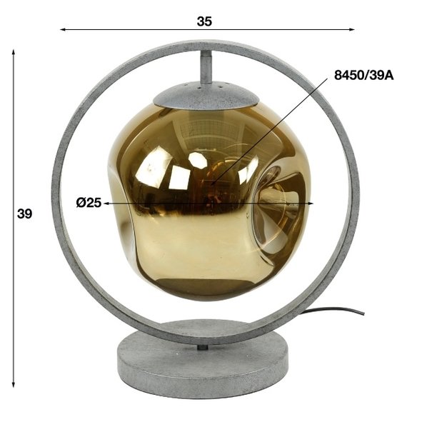 BelaLuz Design - Modern - 1 Lichts - Tafellamp - Gekleurd Glas - Mira