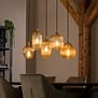 Design - Moderne - Hanglamp - 5 Lichts - Amber Glas - Clasi